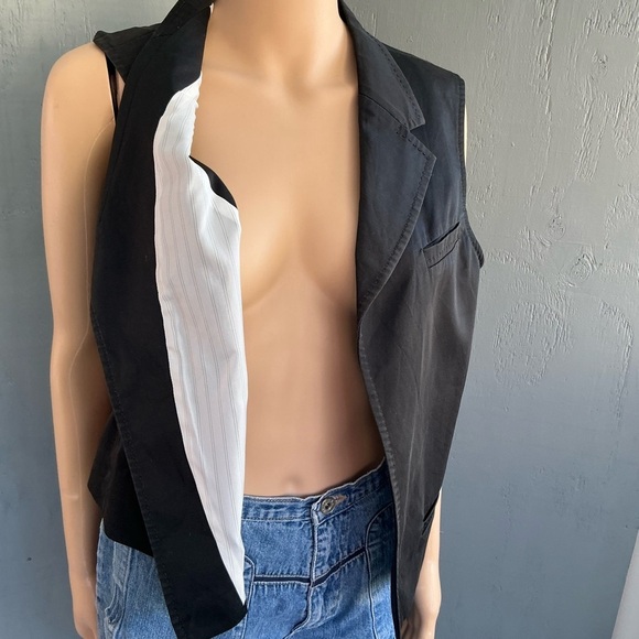 Chico's Black Moto Vest Jacket - Picture 4 of 10